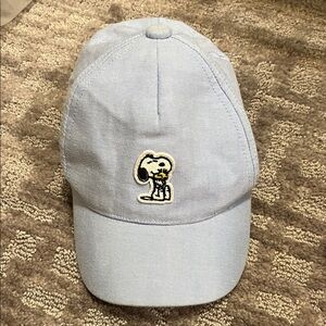 Janie and Jack Light Blue Snoopy Cap